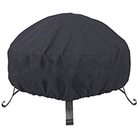 AIDUCHO Housse De Protection Multi-Usage Pour Brasero Rond Noir Étanche À La Poussière Avec Cordon De Serrage Pour Poêle (L : 92 X 31 Cm) (1/5)