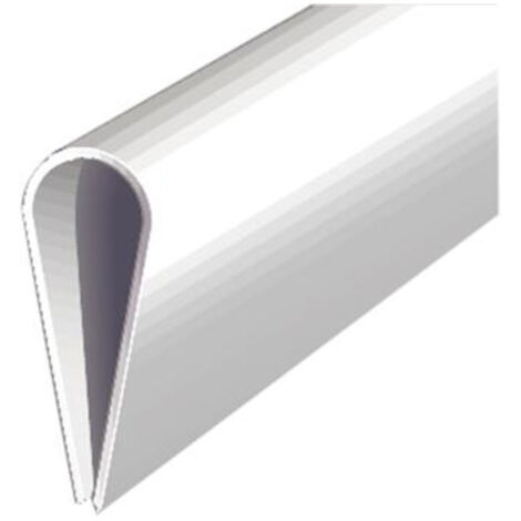 Profilé plastique blanc 1000mm – Profil terminal 15mm – Finition soignée pour revêtement mural et meubles – Installation facile – Alberts (1/2)