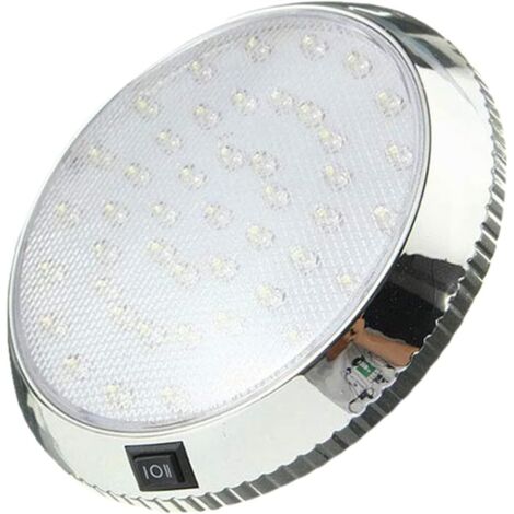 AIDUCHO Lumière Intérieure De Voiture Dc 12 V 46 Led Plafonnier Plafonnier Plafonnier Lampe D'intérieur Avec Interrupteur Marche/Arrêt Pour Caravane, Camping-Car, Bateau, Cuisine, Salon Argenté (1/5)