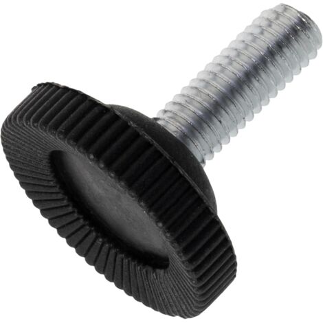 Lot de 10 Pieds vérins de Meubles à Visser M8 Ø29 mm réglables Ajustables - Hauteur 32 mm - en Plastique - Couleur Noir - canapés, Bureaux, TV (1/5)