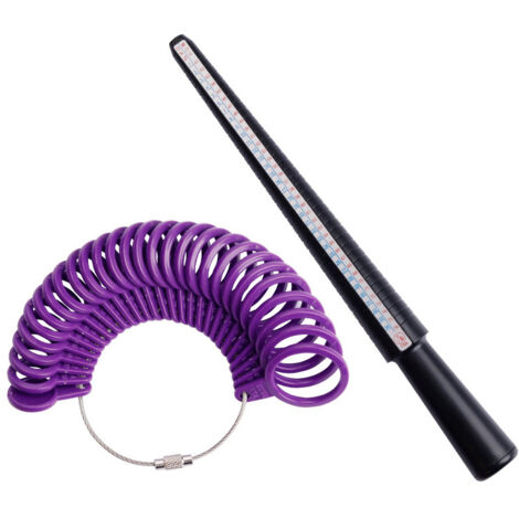 Outils de bijouterie, règle de jauge de bague standard en plastique pour mesurer la taille des doigts, outil de bague