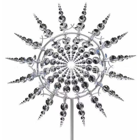 AIDUCHO Sculpture Cinétique Éolienne À Vent En Métal Magique Moulin À Vent Avec Le Jardin Avec Jardin En Acier Inoxydable En Plein Air Spinners Pour Terrasse Décoration (1/5)