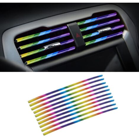 (couleur)20 PCS accessoire voiture interieur voiture accessoires interieur accessoires voiture intérieur tuning voiture Bandes Décoration de Sortie d’Air de Voiture Bande de Grille d'Aération (1/5)