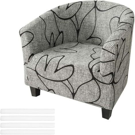 AIDUCHO Housse De Chaise De Baignoire Pour Fauteuils Housse De Canapé Extensible Housse De Canapé Amovible Housse De Protection De Meubles Pour Salle À Manger Salon Bureau Fauteuil Universel (Gris) (1/5)