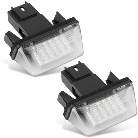 Aiperq – Lampe de plaque d'immatriculation LED 18 pièces – Étanchéité IP67 – Remplacement direct pour Citroen C3, Berlingo, Peugeot 306, 307, 406, 5008