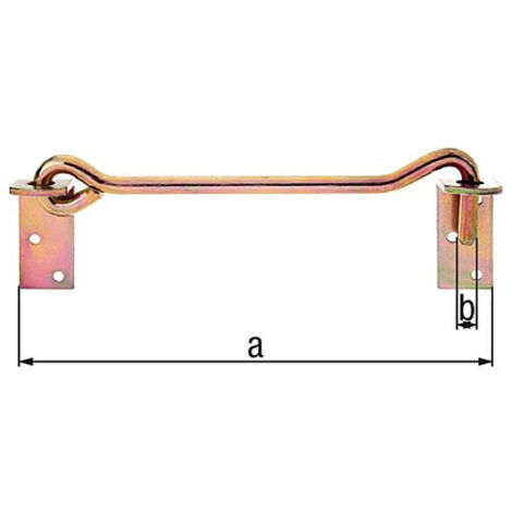 Crochet de rangement contrevent 590 mm – Diamètre 12 mm – Acier brut pour renforcement structures – 6 trous de fixation – Alberts (1/2)