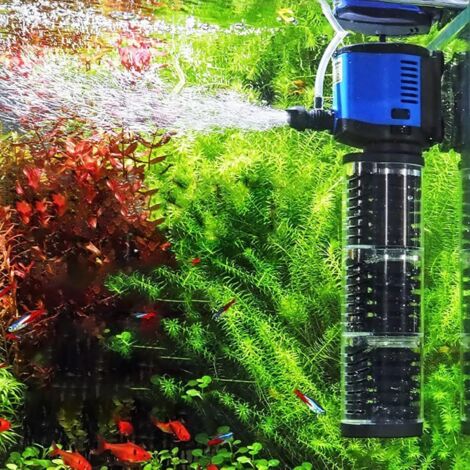 Pompe de bassin 2500 °F, pompe à eau submersible avec filtre éponge, hauteur de refoulement de 2,4 m, silencieuse pour aquarium hydroponique, protection contre les brûlures à sec. (1/4)