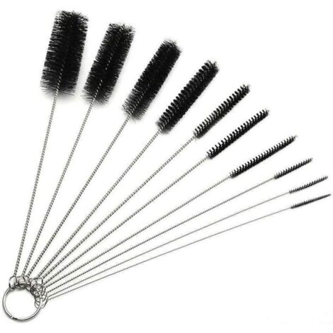 AIDUCHO Ensemble De Brosses De Nettoyage De Tuyau En Nylon Brosses De Buse De Tube De Bouteille En Nylon Utilisé Pour Les Bouteilles Lunettes Claviers Bijoux, Etc. (1/5)
