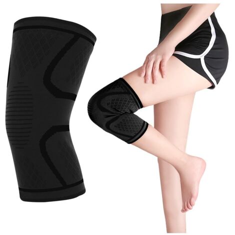 1 PCS Genouillère Genouillère Sport Genouillere,Genouillere Arthrose Genou Genouillères pour Femmes/Hommes,Soutenir l'arthrite,les douleurs articulaires,les dommages au ligament (M- Noir Piè (1/4)