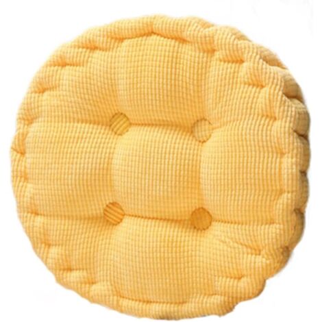 Tapis de sol de méditation 4040cm 1 pièce velours de maïs jaune coussin de siège rond salon balcon tatami tapis de yoga (1/5)