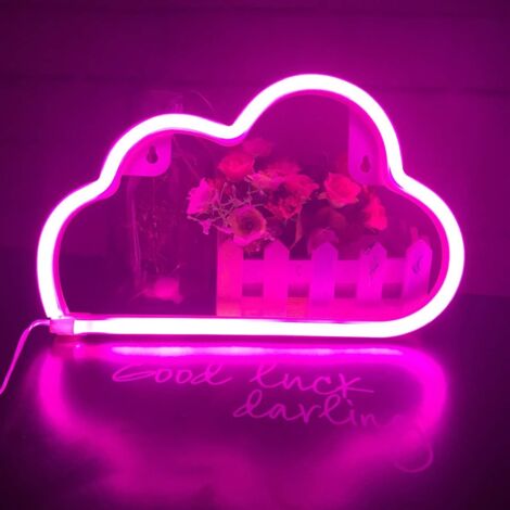 ZOLGINAH Néon LED Cloud Sign Décor Léger, Décor Mural pour Noël, Fête d'anniversaire, Chambre d'enfants, Salon, Décoration de Fête de Mariage (1/5)