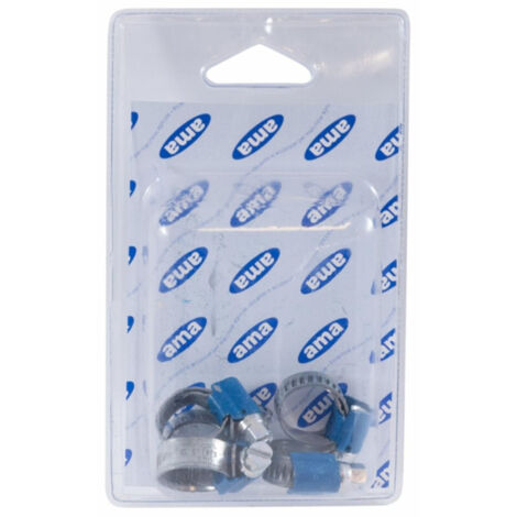 Collier de serrage à vis sans fin 12 mm "ABA" 60 à 80 mm blister 5 pces (1/2)