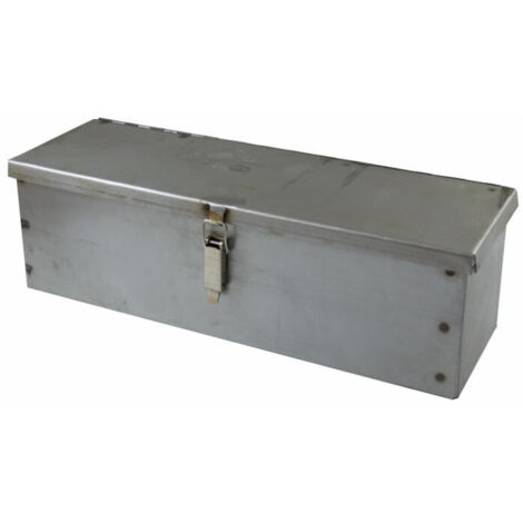 Lem Select – Coffre de chantier acier brut 420 x 130 x 130 mm ép. 10/10 – Résistant aux chocs – Conçu pour chantiers humides et usage intensif