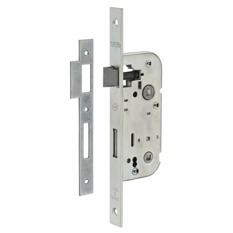 Thirard – Serrure encastrable NF à condamnation pour salle de bain – Axe 40mm – Têtière carrée en acier – Gâche plate en acier – Garantie 10 ans (1/4)