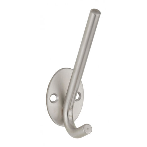 Patère crochet, inox, H.102mm, satin - (1/3)