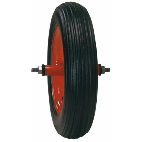 Lem Select – Roue de brouette gonflable 370 mm – Jante métal – Largeur 170 mm – Épaisseur 30 mm – Longueur axe 110 mm – Pour terrains accidentés (1/3)