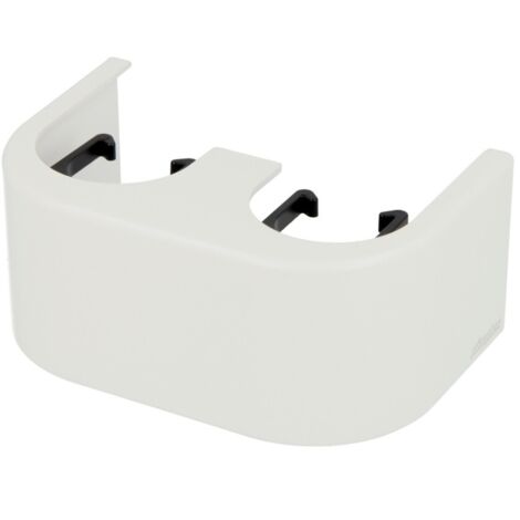 Le Sanitaire – Coffrage blanc pour bloc robinet bitube équerre – Plastique haute qualité – Montage facile par agrafage – Entraxe 50 mm