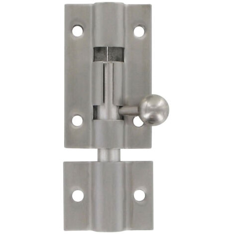 Itar – Targette inox satinée 1,5 mm – Hauteur 31 mm – Longueur 50 mm – Inox 304 résistant à la corrosion – Accessoire de sécurité durable (1/2)