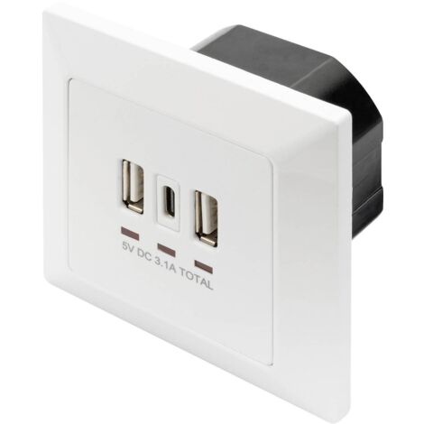 Digitus DA-70618 Prise de charge USB avec USB blanc (1/5)