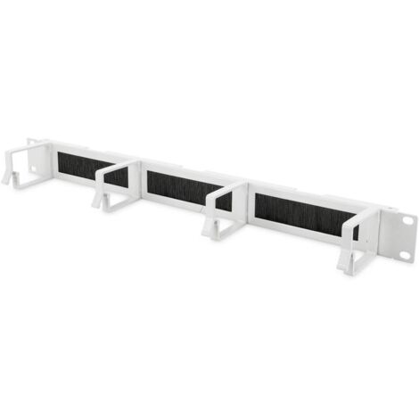 DIGITUS Rangierpanel 1HE 19` 4xBügel mit Bürstenleise grau (1/2)