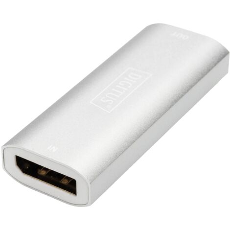 Digitus DS-55524 DisplayPort Adaptateur [1x DisplayPort femelle - 1x DisplayPort femelle] argent 4K (1/5)