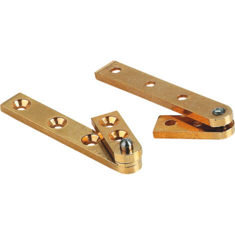 Itar – Pivot de porte droit en laiton poli – Vendu par paire – Dimensions B: 11mm, C: 35/10 – Montage pour meubles en bois
