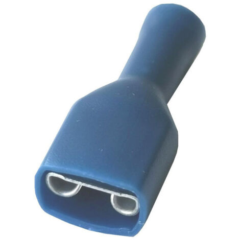Lem Select – Cosse électrique femelle isolée Faston bleu 6,4 x 0,8 mm – Lot de 25 pièces – Section de câble 1,04 à 2,63 mm² – Pour environnements humides (1/2)
