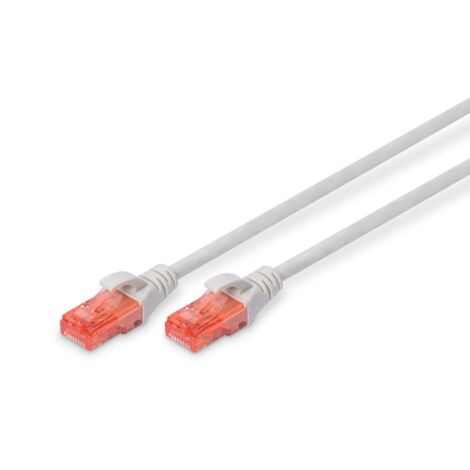 CAT 6 Câble de raccordement Paire torsadée non blindée (UTP) Mâle RJ-45 Mâle RJ-45 Gris 1 m (1/2)