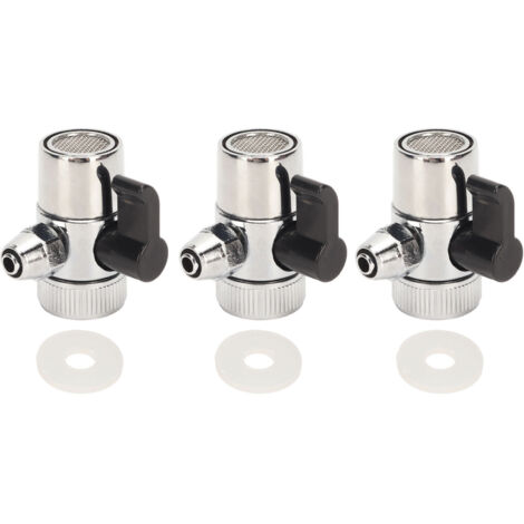 Adaptateur de robinet d'évier en métal, 3 pièces, G2.5/8, Valve de dérivation universelle, Installation facile, adaptateur de robinet d'évier en métal (1/5)