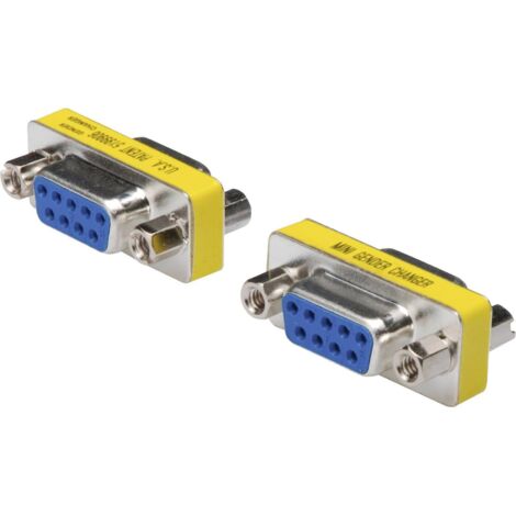 Digitus série Adaptateur [1x SUB-D femelle 9 pôles - 1x SUB-D femelle 9 pôles] argent, bleu, jaune (1/3)