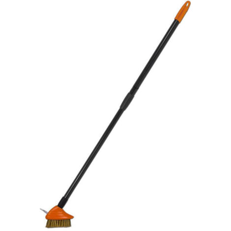 Lem Select – Brosse métallique de nettoyage télescopique 80-140 cm – Pour enlever mousse et herbe des pavés – Manche ajustable pour nettoyage sans effort (1/3)