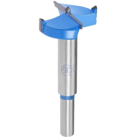 Forstner Forets 35 mm, ouvre-tarière en carbure de tungstène pour scie cloche à bois, perçage de trous de charnière pour le travail du bois (bleu, gris) (1/5)
