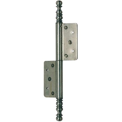 Itar – Fiche à larder louis xv fer poli – Dimensions 120 x 10 mm – Gond de fixation pour bois dur – Vendu à l'unité