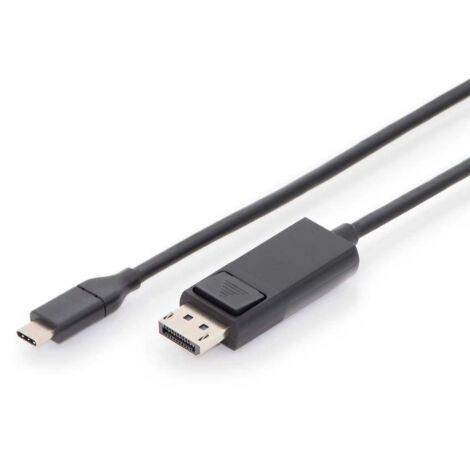 Câble adaptateur USB-C® / DisplayPort USB-C® mâle, Fiche mâle DisplayPort 2.00 m noir AK-300333-020-S blindé, blindage double Câble d'a Y258772 (1/4)