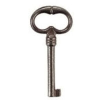 Itar – Clé rustique en fer S.45 – Tige 40 mm – Décor poli pour meuble – Conçue pour bois dur et teck – Vendu à l'unité