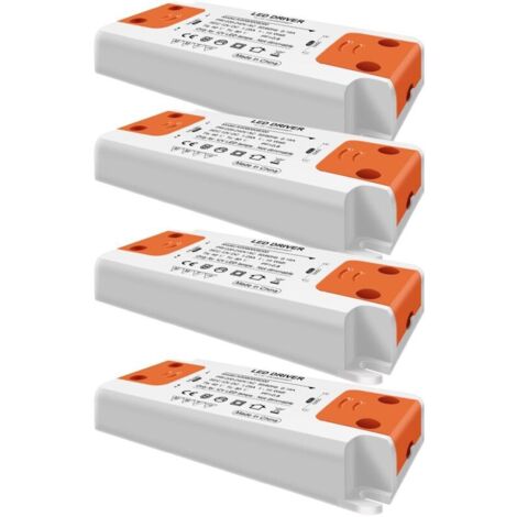 Transformateur LED entrée 220-240 V sortie DC 12 V 1,25 A 15 W, convertisseur de pilote d'ampoule LED, alimentation à tension constante, lot de 4 (1/5)
