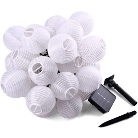 Guirlande lumineuse solaire d'extérieur, 6 m, 30 LED, étanche, 2 modes, pour jardin, arbres, terrasse, mariage, fête, festival (1/5)