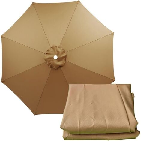 Toile De Remplacement pour Parasol/3m, 6 Baleines, Housse De Parasol De Rechange, Tissu De Remplacement pour Parapluie Universel, pour Jardin Patio Cour Plage Piscine (1/5)