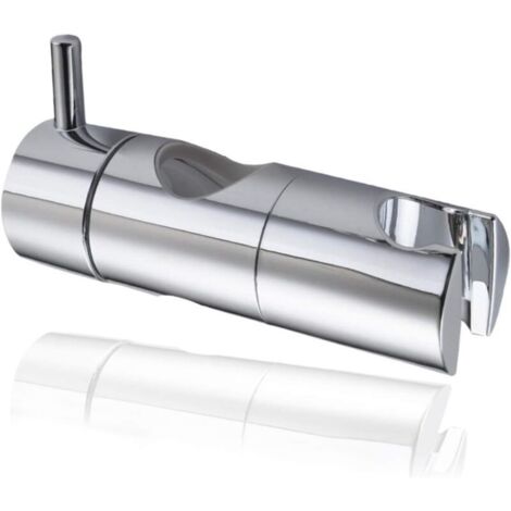 Curseur barre de douche Support Pommeau Douchette, Accroche Douche à Main Ventouse, Fixation Pommeau Douche Mural, Curseur Douche Universel Remplaçable Curseur (22mm, Argent)-RAPANDA (1/4)