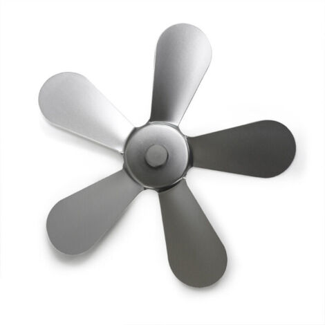 Ventilateur de four à 5 pales, en alliage d'aluminium, pour une meilleure circulation de l'air chaud, compatible avec de nombreux modèles et facile à installer sur la cheminée (argenté). (1/5)
