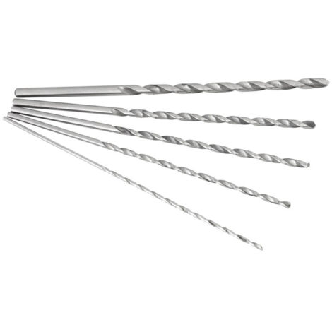 Foret hélicoïdal à tige droite en acier rapide extra long 2-5 mm pour le bois (1/5)