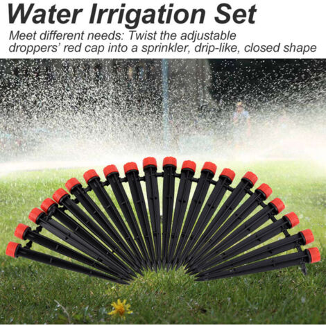 Système d'irrigation de jardin, kit d'irrigation goutte à goutte de 25 m, kit de buses d'irrigation goutte à goutte pour plantes (norme européenne 4 points) (1/5)