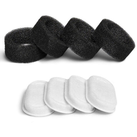 Filtre pour fontaine à eau pour chat, 8 filtres + 8 éponges, filtre pour fontaine à eau pour chat avec résine et charbon actif (1/5)