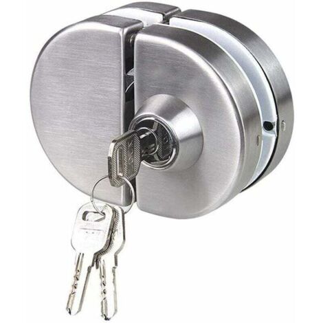Serrure de porte à Double verre en acier inoxydable 304, crochets de porte sans cadre ouverts des deux côtés pour verre de 10 à 12 mm d'épaisseur (1/5)