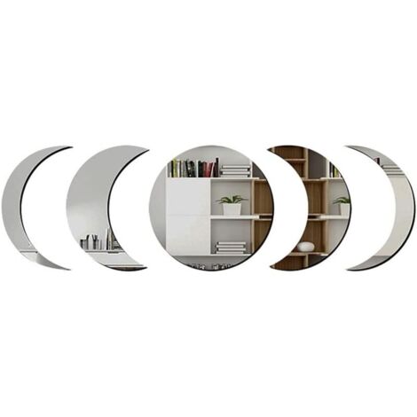 Ensemble d'autocollants muraux Miroir de Lune bohème pour décoration Murale, Salon, Chambre à Coucher-RAPANDA (1/5)
