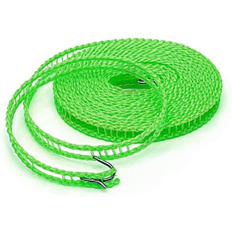 Corde à Linge Coupe-Vent 5m 164ft, Corde à Linge de Voyage Portable Corde A Linge en Nylon Outdoor, Camping Voyage Cintre ou Maison Coupe - Vent Clothesline antidérapante (1/5)