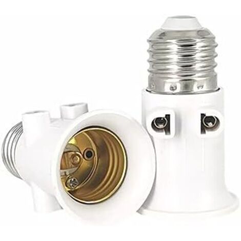 CSPARKV 7.5x4.3cm 2 pièces par Adaptateur de douille de lampe Prise E27 Conversion en prise de courant et prise E27 (1/5)