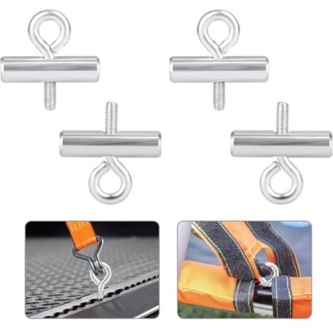 4 Pièces Butoirs pour Rail de Fixation, Arrêts de Rail d'Auvent Tente de Camping Equipement Auvents Accessoires Rails pour Caravanes, Camping-Cars (8-10 mm) (1/5)
