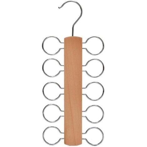 CSPARKV Cintre À Cravates, Organisateur De Cravates, Support De Rangement pour Cravates, Ceinture Suspendue, Antidérapant, Support De Rangement Suspendu pour Écharpe (1/4)