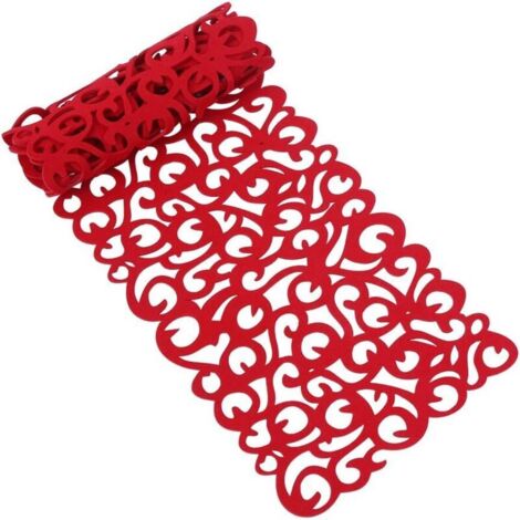 1 Rectangle Creux en Feutre Chemin de Table Nappe Sets Sets de Table Décorations de ménage 29 x102 cm (1/5)